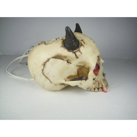 ACK Trading Horned Skull Light Up Halloween Decor Vintage 1997 - Picture 11 of 16